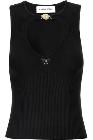 Marine Serre Open-knit tank top