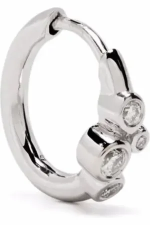 Maria Black 14kt white gold Elena diamond huggie earring