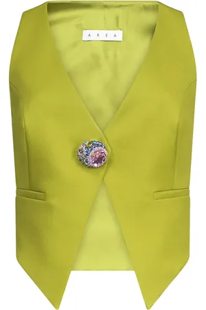 AREA Crystal-embellished top