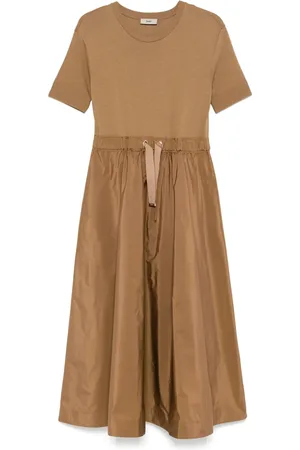 HERNO Drawstring-waist midi dress