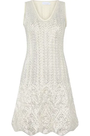 Paco rabanne Cotton-blend knitted dress