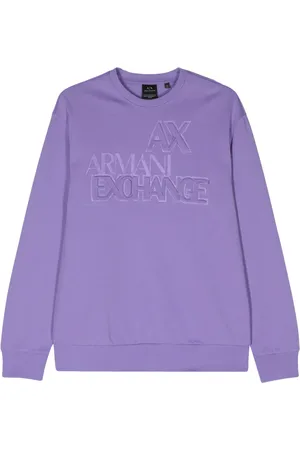 Armani Exchange Logo-embossed cotton blend sweatshirt