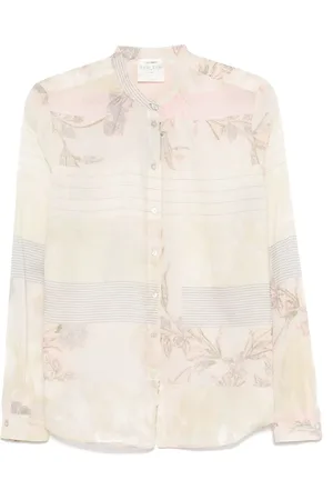 FORTE FORTE Mix-print shirt