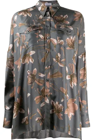Brunello Cucinelli Oversized floral blouse