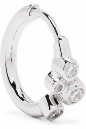 Maria Black 14kt white gold Elena diamond huggie earring