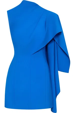 Oscar de la Renta One-shoulder cape dress