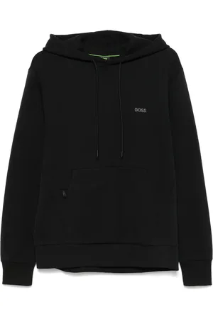 HUGO BOSS Raised logo-detail hoodie