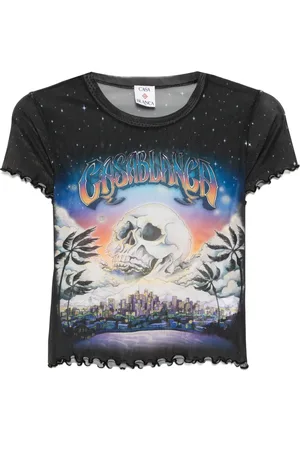 Casablanca Printed mesh T-shirt