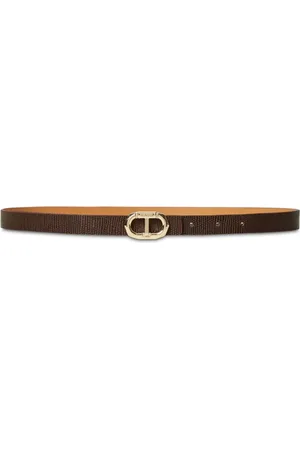 Twin-Set Textured leather belt