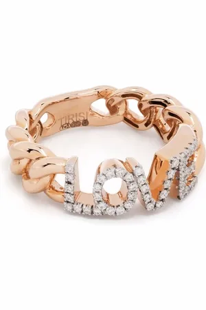 Tirisi 18kt rose gold Love diamond ring