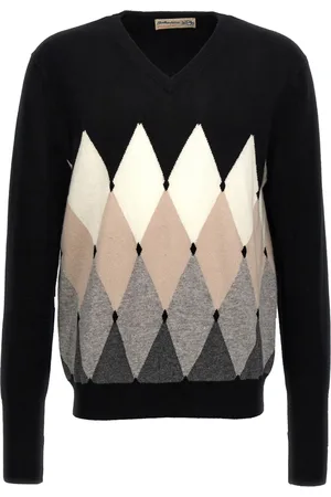 BALLANTYNE Argyle-intarsia sweater