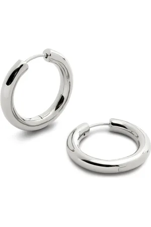 Monica Vinader Medium Essentials Click tube hoop earrings