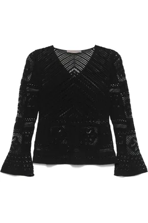 D.EXTERIOR Crochet-knit top