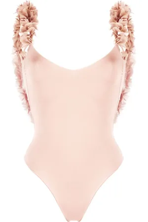 LA REVECHE Floral-appliqué swimsuit