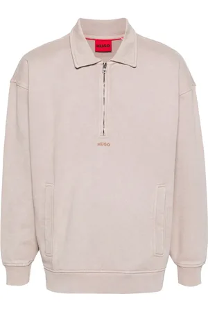HUGO BOSS Logo-rubberised cotton sweatshirt