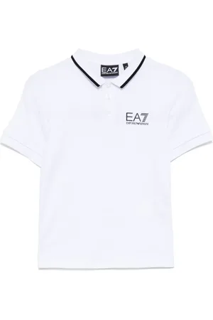 EA7 Logo-print polo shirt