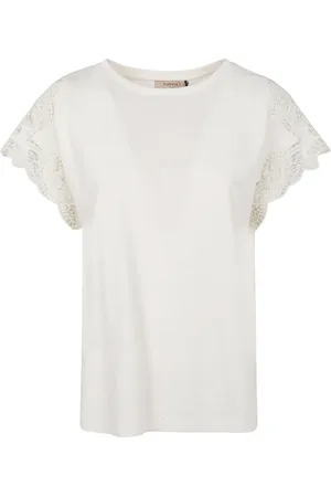Twin-Set Lace-detail short-sleeve top