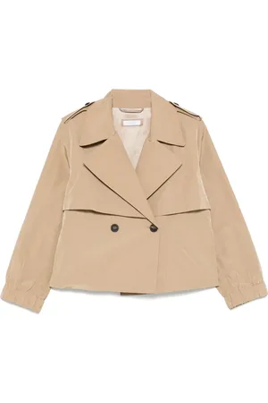 PESERICO SIGN Cropped trench jacket