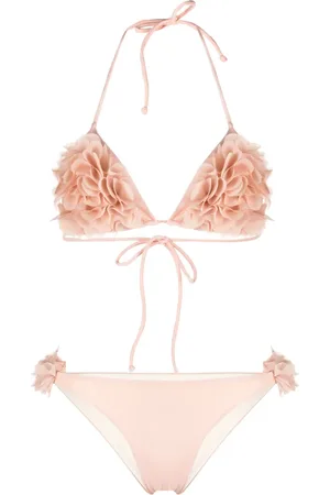 LA REVECHE Shayna floral-appliqué bikini