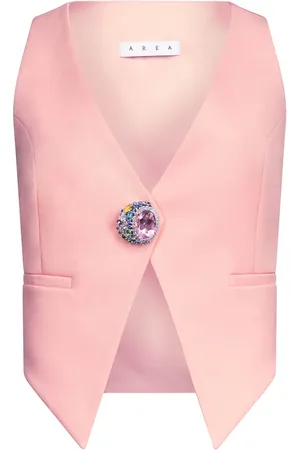 AREA Crystal-embellished gilet