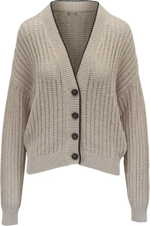 Brunello Cucinelli Contrast-trim cardigan