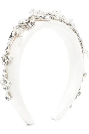 Self-Portrait Embellished satin headband