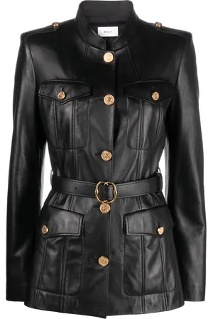 Bally Belted leather jacket