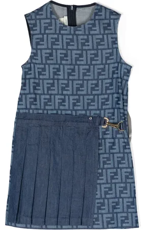 Fendi Layered monogram denim dress
