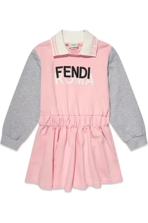 Fendi Panelled cotton sweater dress