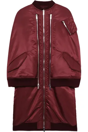 NOIR KEI NINOMIYA Decorative-zip layered midi coat