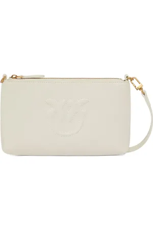 Pinko Logo-embossed leather clutch