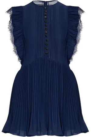 Self-Portrait Pleated mini dress