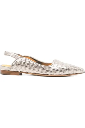 MARA BINI Interwoven-design slingback pumps