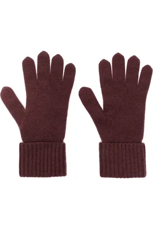 N.PEAL Cashmere ribbed gloves