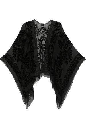 Etro Flocked-print cape