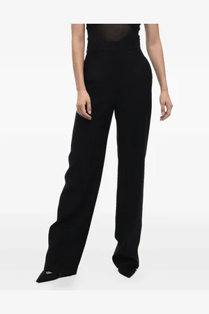 Alexander McQueen High-waisted tailored wool trousers