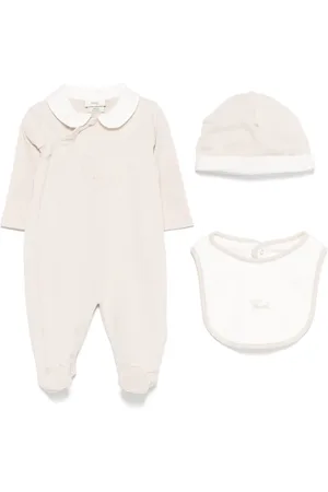 Fendi Embroidered-logo babygrow set