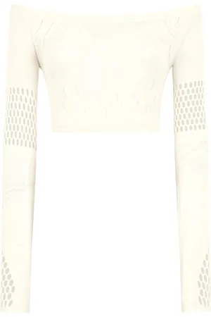 Roberto Cavalli Open-knit crop top