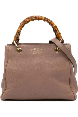 Gucci 20th Century Small Calfskin Bamboo Shopper satchel