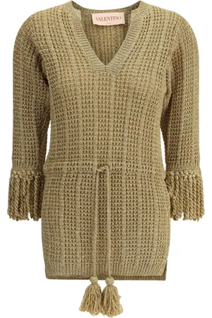 VALENTINO GARAVANI Openwork lamé dress