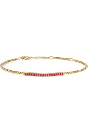 David Yurman 18kt yellow Petite Pavé Bar bracelet (1.7mm)