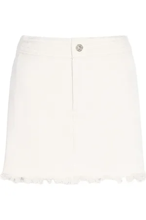 Barrie Frayed-hem skirt