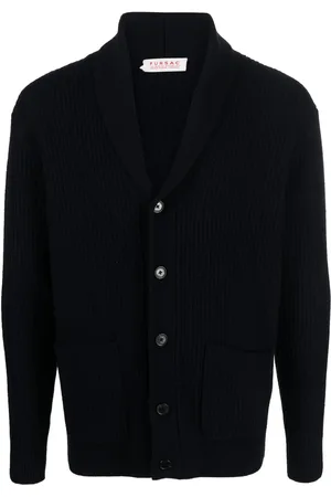 Fursac V-neck ribbed-knit cardigan