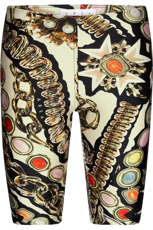 AREA Printed biker shorts