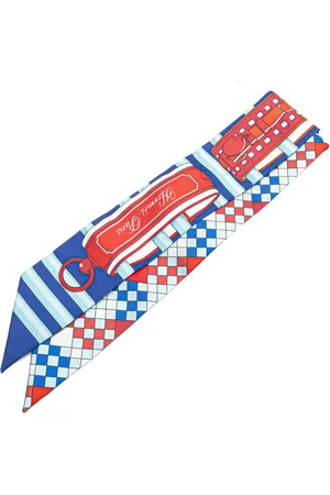 Hermès 20th Century Colliers de Chiens Remix Silk Twilly Scarf scarves