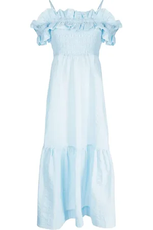 Ganni Ruffled-detail midi dress