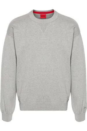 HUGO BOSS Logo-embroidered cotton jumper