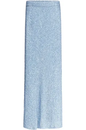 AREA Maxi sequin-embellished skirt