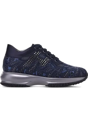 Hogan Interactive floral-embroidered sneakers