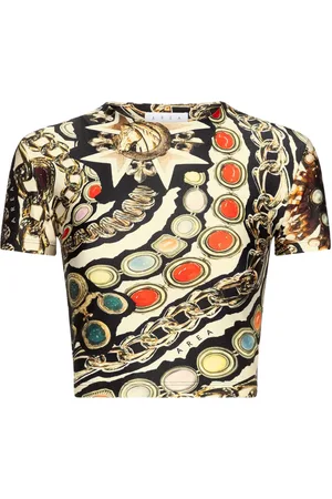 AREA Printed cropped t-shirt